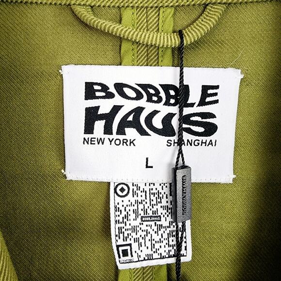 BOBBLEHAUS Green Ombre Tencel Twill Blazer Jacket Men's Large - Picture 6 of 14